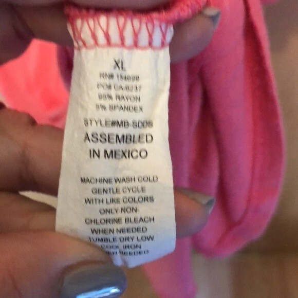 Mother bee maternity dress size XL pink with tie on side - Picture 6 of 6